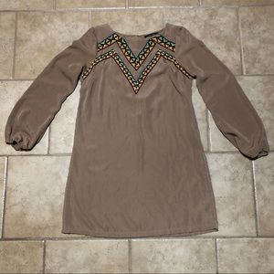 West 36th | Tan Long Sleeved Dress